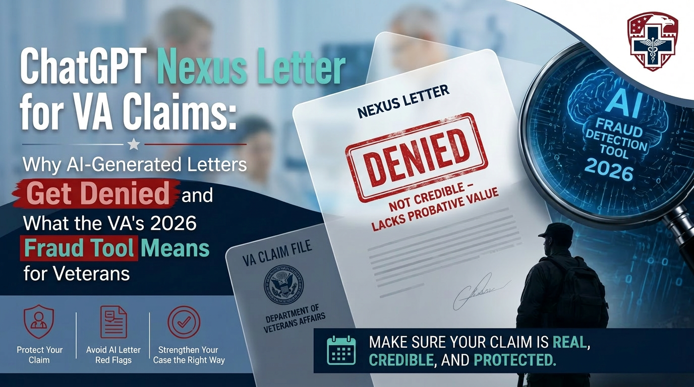 ChatGPT Nexus Letter for VA Claims: Why AI-Generated Letters Get Denied and What the VA's 2026 Fraud Tool Means for Veterans