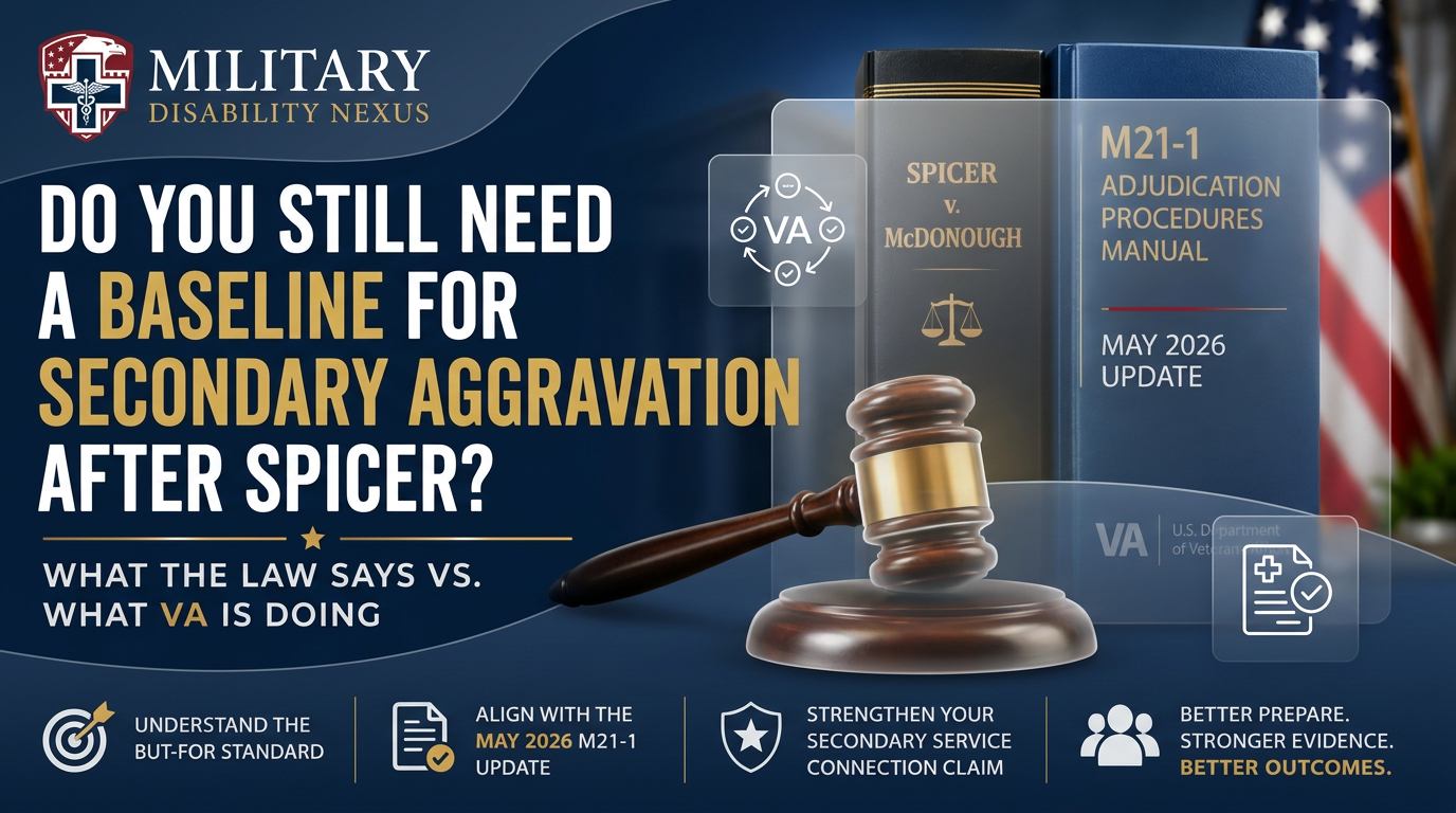 Do You Still Need a Baseline for Secondary Aggravation After Spicer? What the Law Says vs. What VA Is Doing